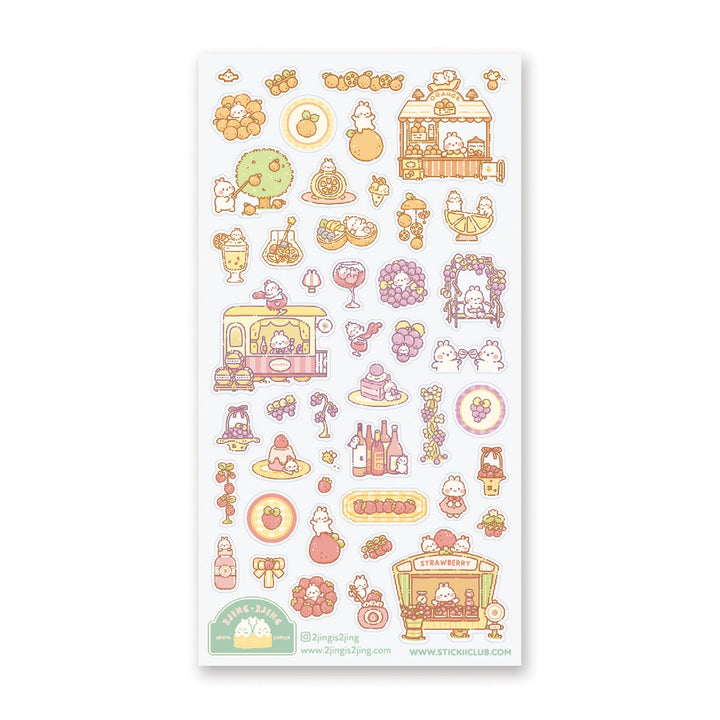 Fresh Fruit Stands Sticker Sheet