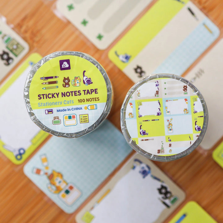 Stationery Cats Sticky Notes Tape