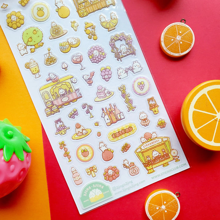 Fresh Fruit Stands Sticker Sheet