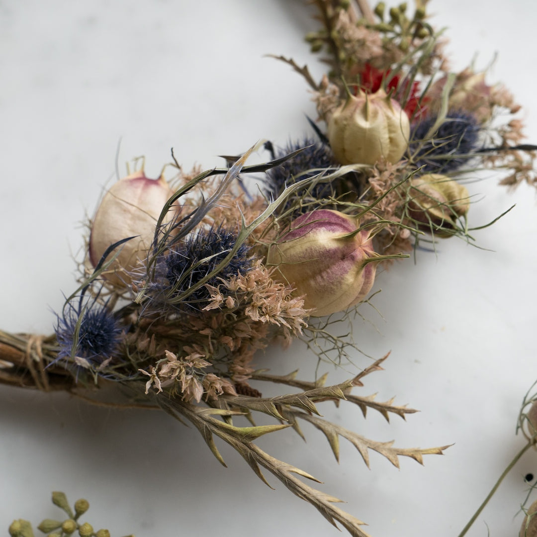 Making Dried Flower Wreaths