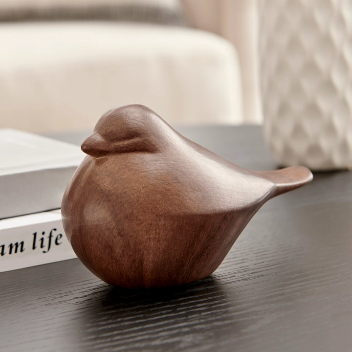 Tabletop Bird Sculptures | Walnut Finish