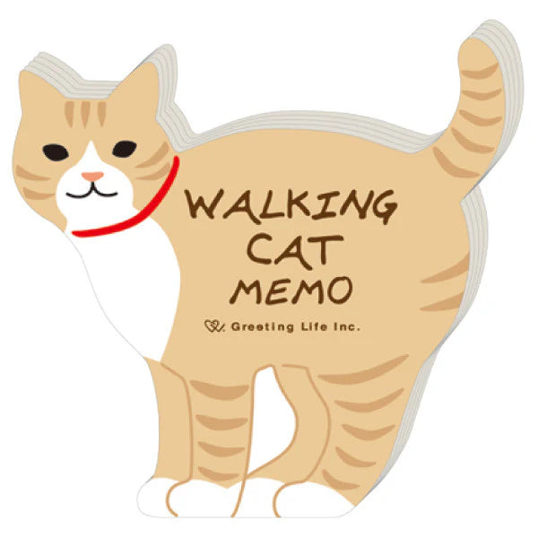 Walking Cat Animal Die-Cut Memo Book