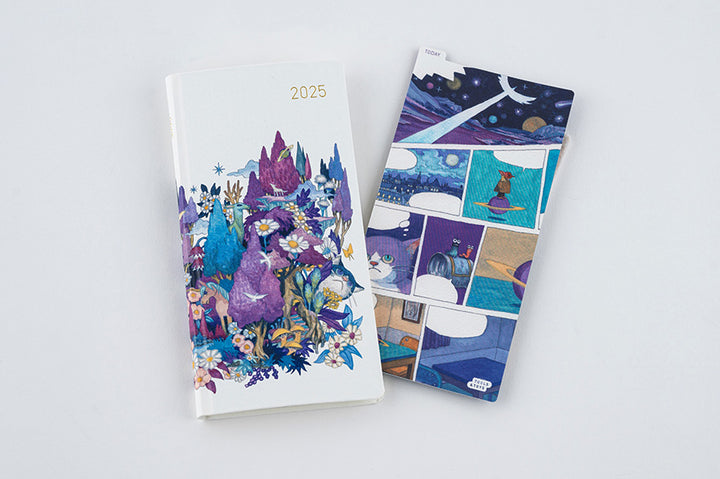 Hobonichi Techo 2025 APRIL Starts Weeks Planner | Masamune Kusano x junaida: Through the Purple Night | Japanese