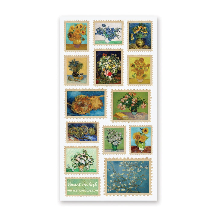 Van Gogh's Flowers Sticker Sheet