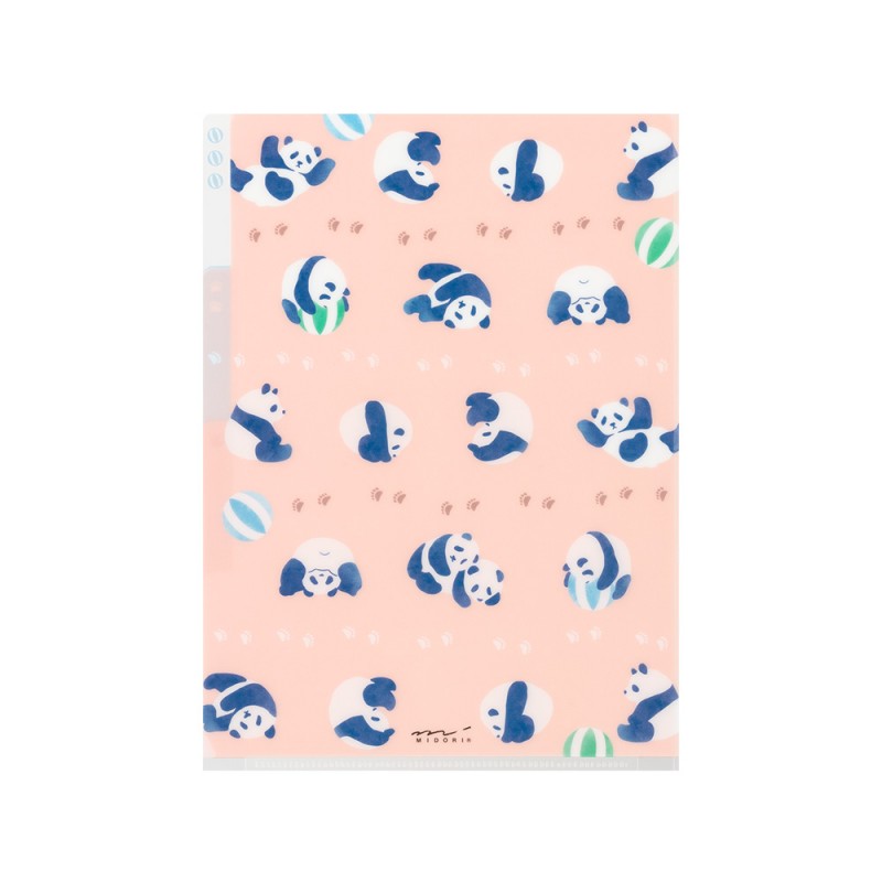 Panda 3 Pocket Clear Folder