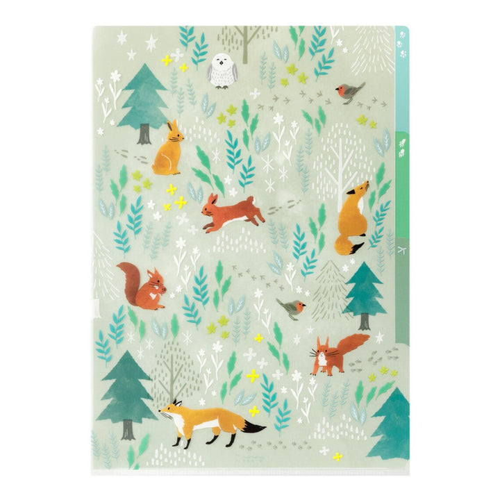 Nordic Animals 3 Pocket Clear Folder