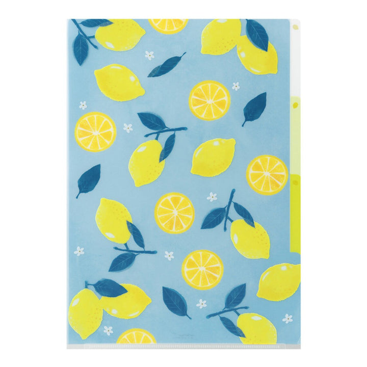 Lemon 3 Pocket Clear Folder