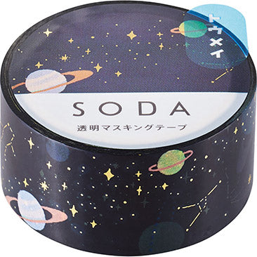 Metallic Galaxy Soda Transparent Masking Tape