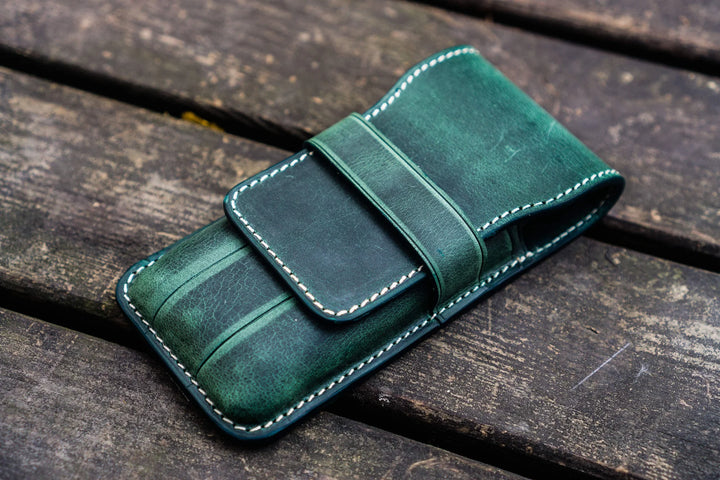 Leather Flap Pen Case | Three Pens