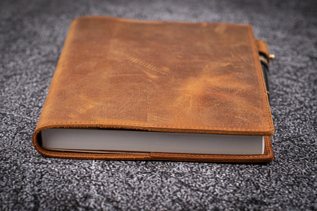 Slim Leather Cover for A5 Notebook