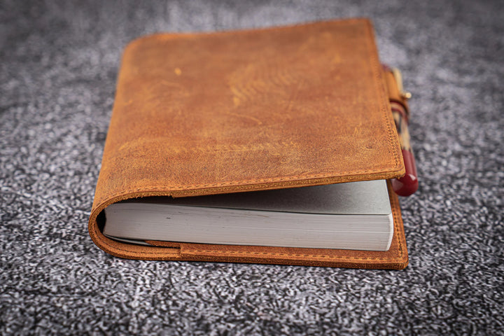 Slim Leather Cover for A6 Notebook