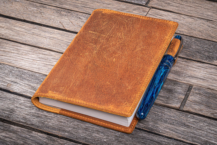 Slim Leather Cover for A6 Notebook