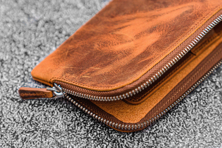 Zippered Leather Pen Pouch | Four Pens