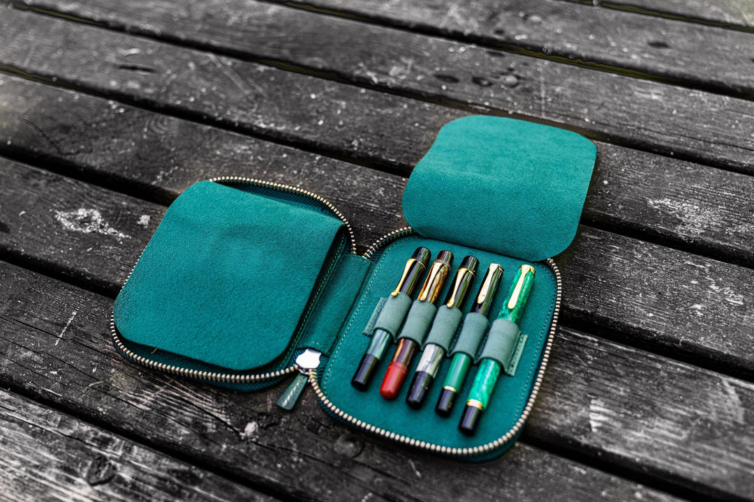 Zippered Leather Pen Case | Ten Pens