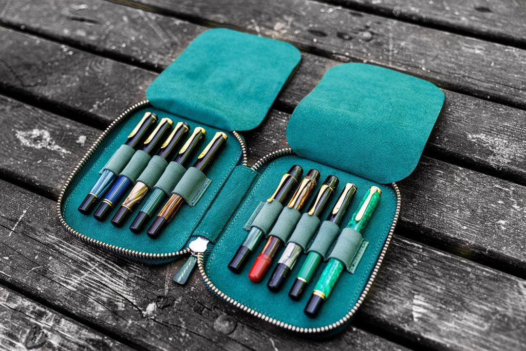 Zippered Leather Pen Case | Ten Pens