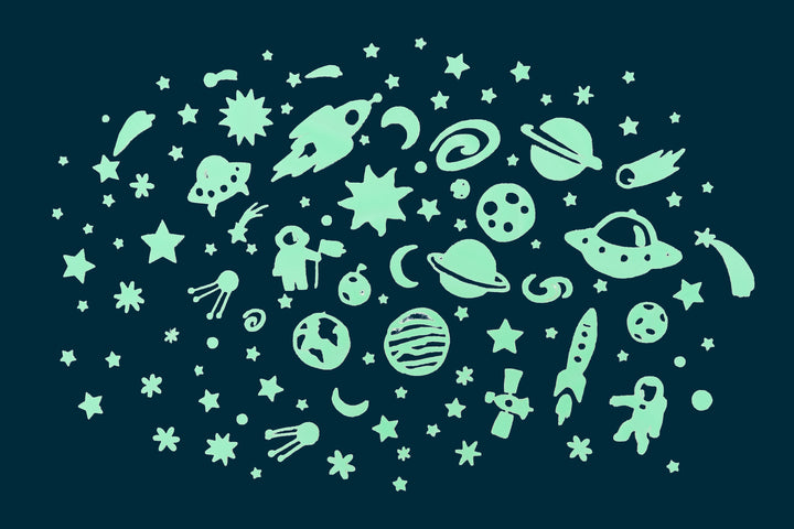 Space Adventure Glow in the Dark Stickers