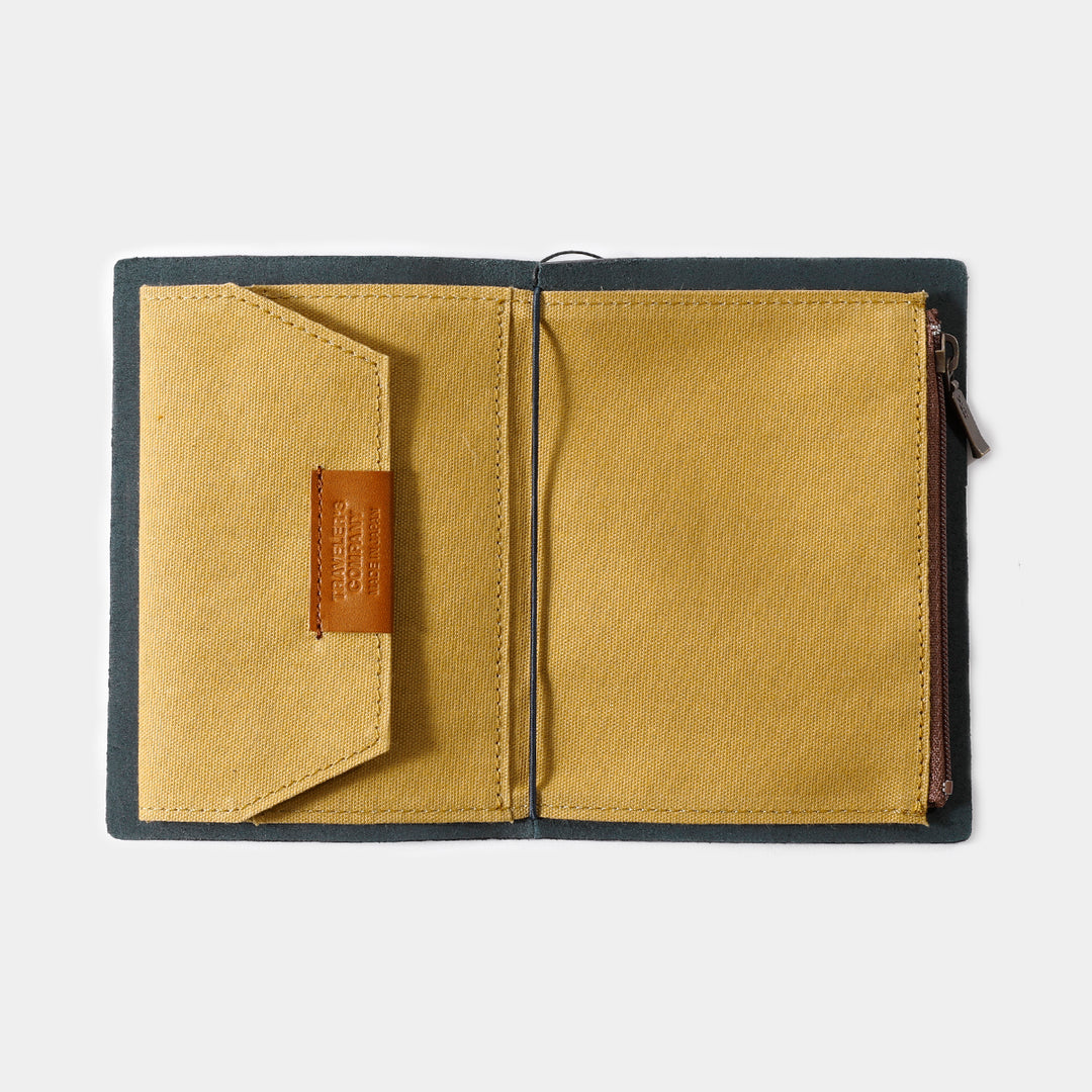 TRAVELER'S notebook Cotton Zipper Case | Passport Size | Beige