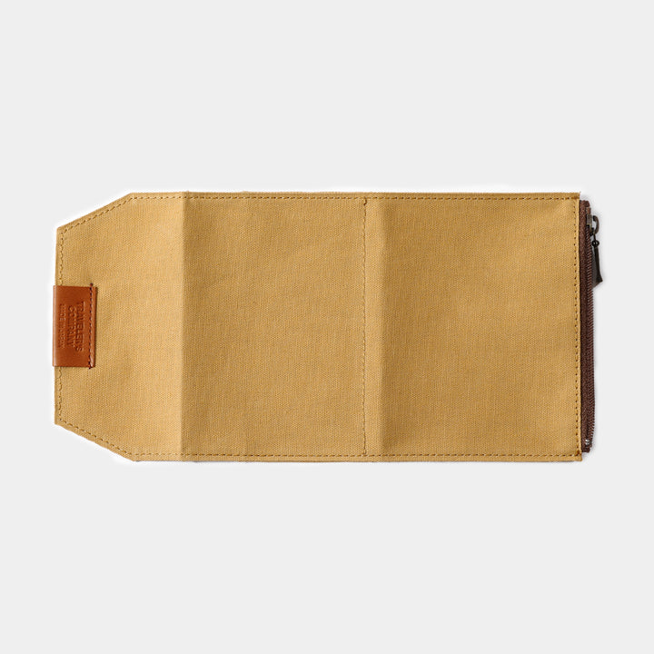 TRAVELER'S notebook Cotton Zipper Case | Passport Size | Beige