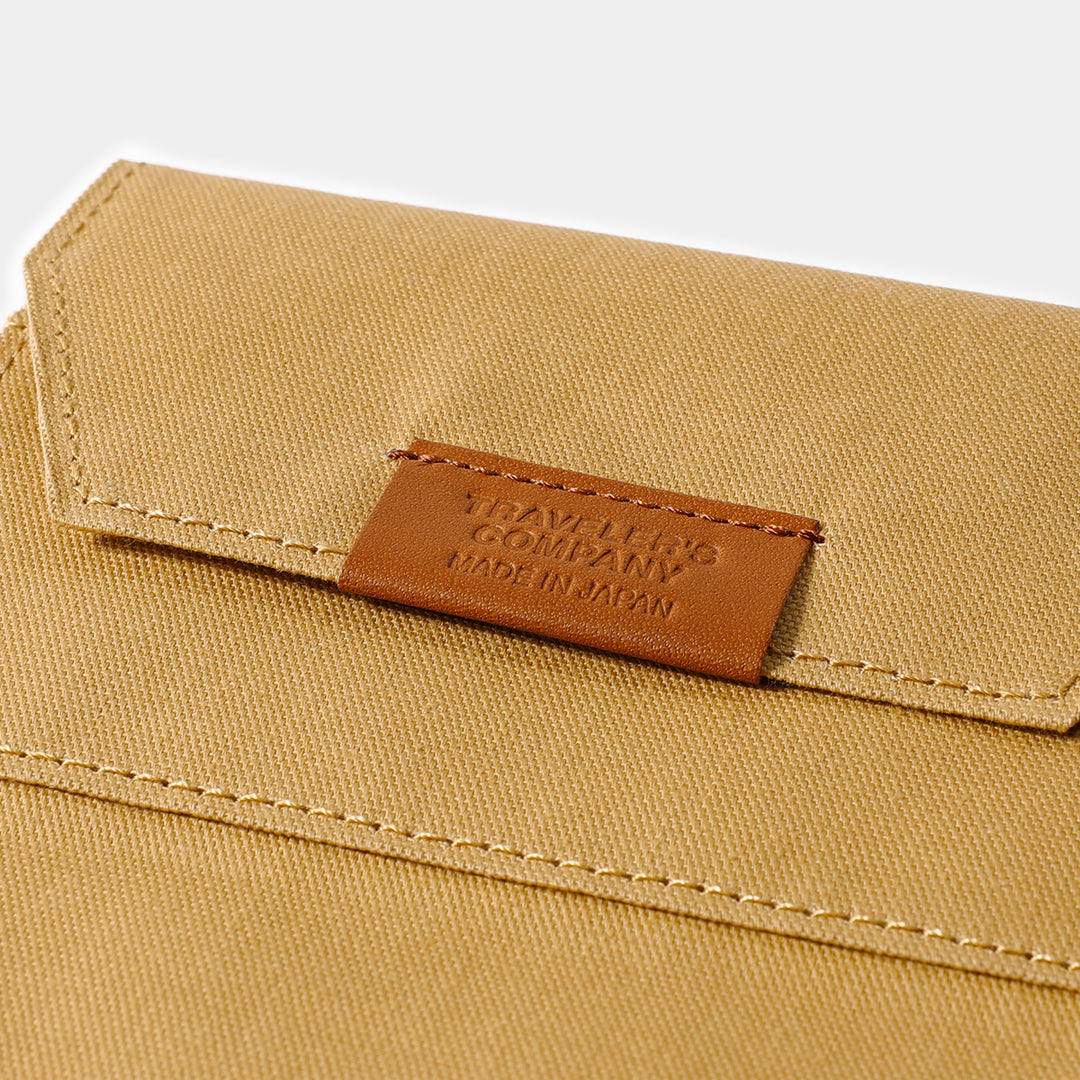 TRAVELER'S notebook Cotton Zipper Case | Passport Size | Beige