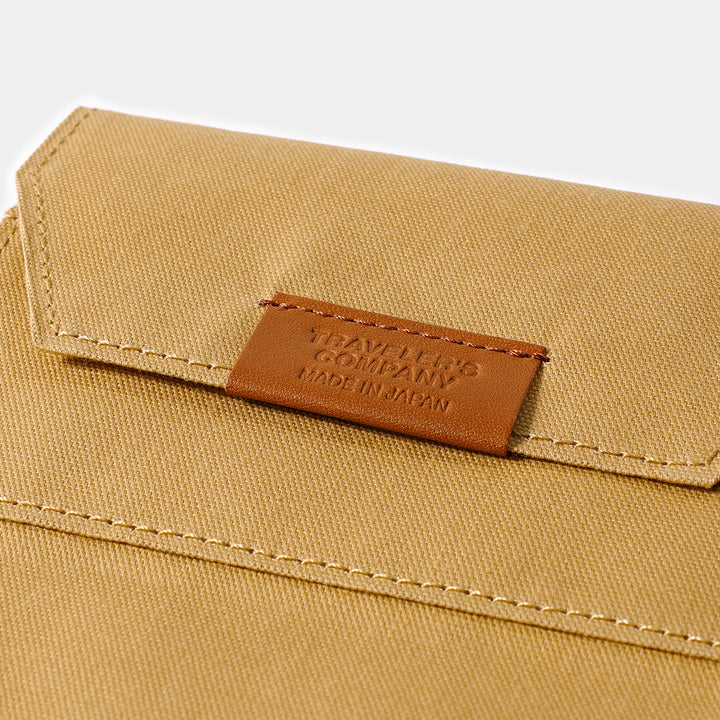 TRAVELER'S notebook Cotton Zipper Case | Passport Size | Beige