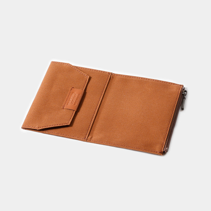 TRAVELER'S notebook Cotton Zipper Case | Passport Size | Brown