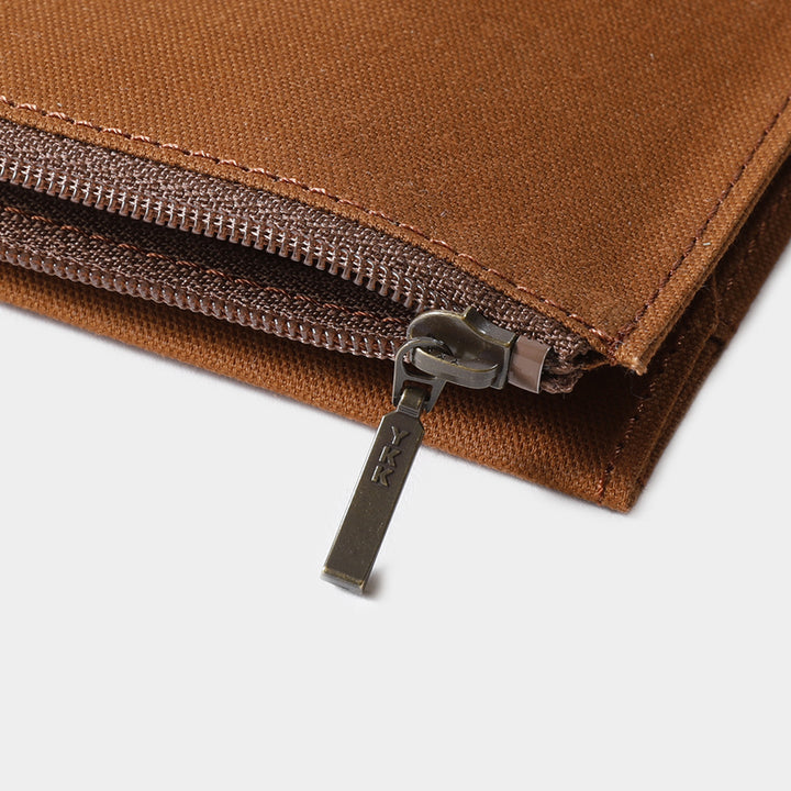 TRAVELER'S notebook Cotton Zipper Case | Passport Size | Brown