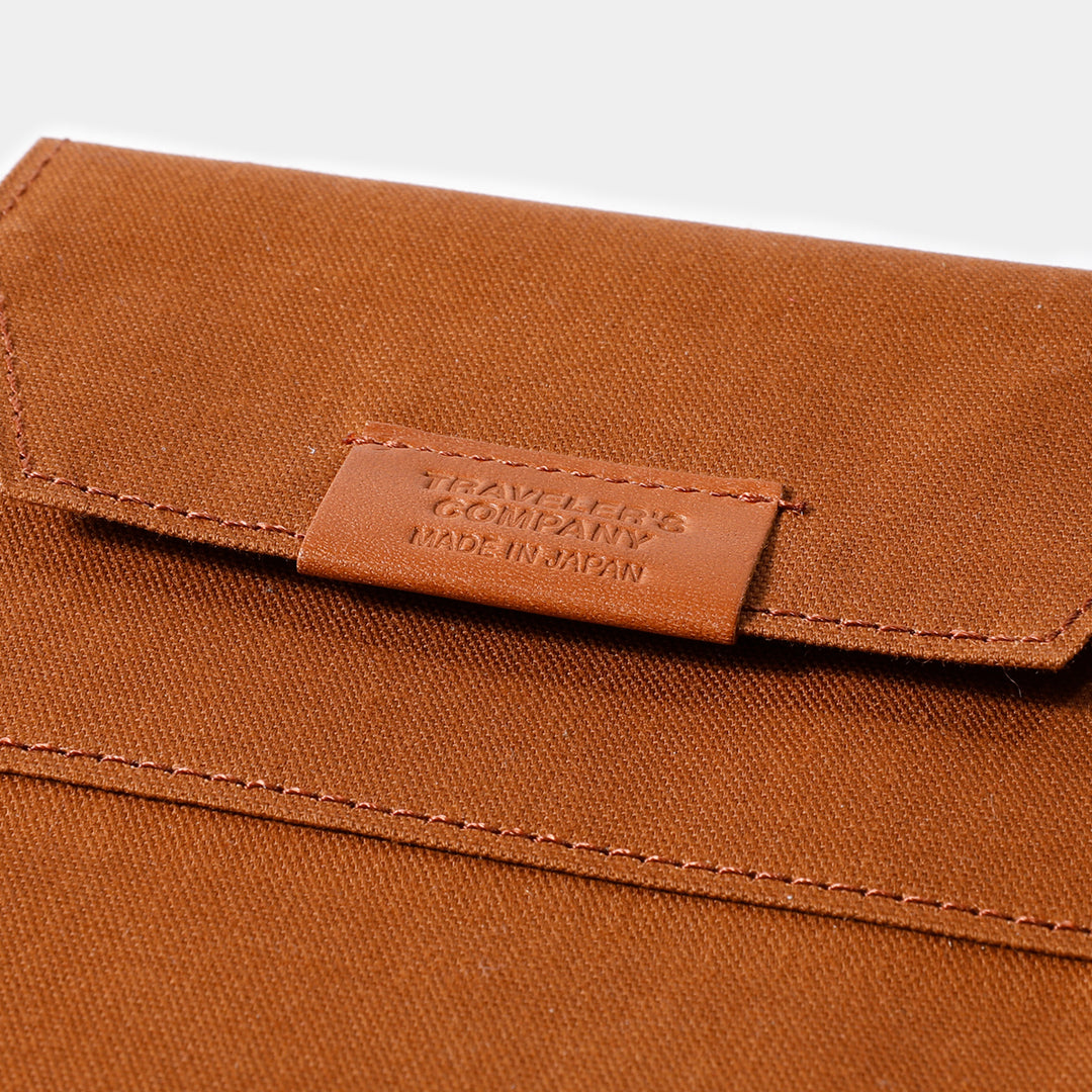 TRAVELER'S notebook Cotton Zipper Case | Passport Size | Brown