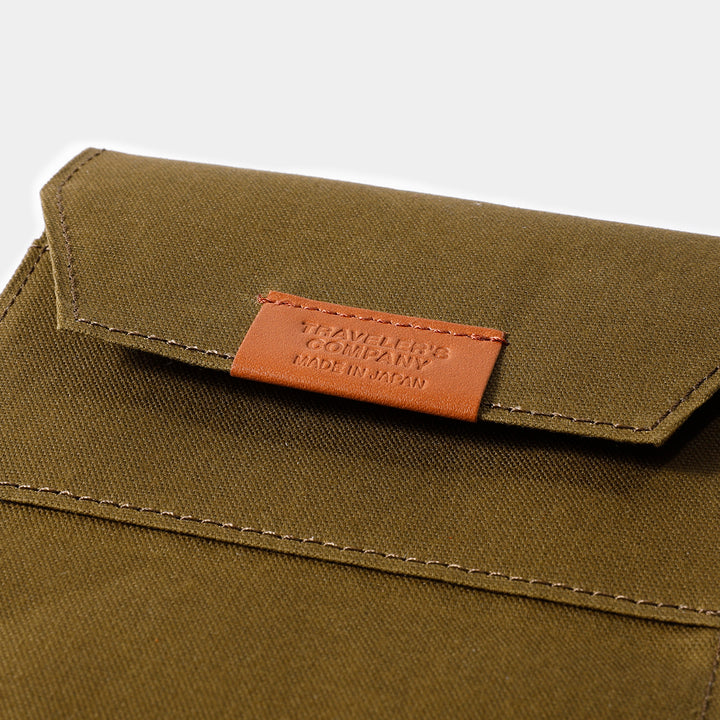 TRAVELER'S notebook Cotton Zipper Case | Passport Size | Olive