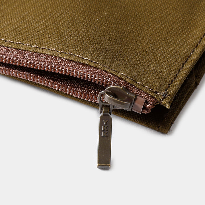 TRAVELER'S notebook Cotton Zipper Case | Passport Size | Olive