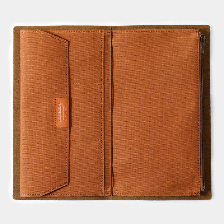 TRAVELER'S notebook Cotton Zipper Case | Regular Size | Brown