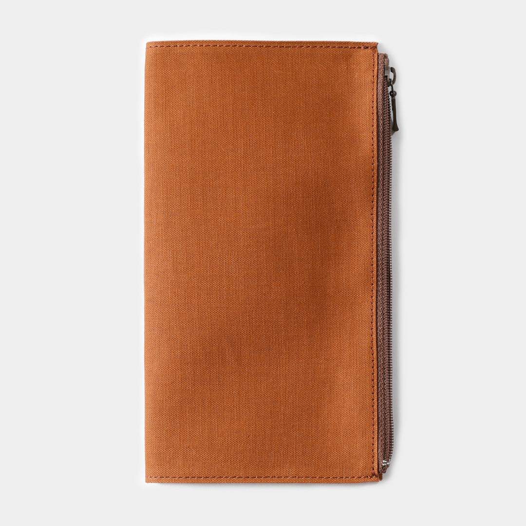 TRAVELER'S notebook Cotton Zipper Case | Regular Size | Brown