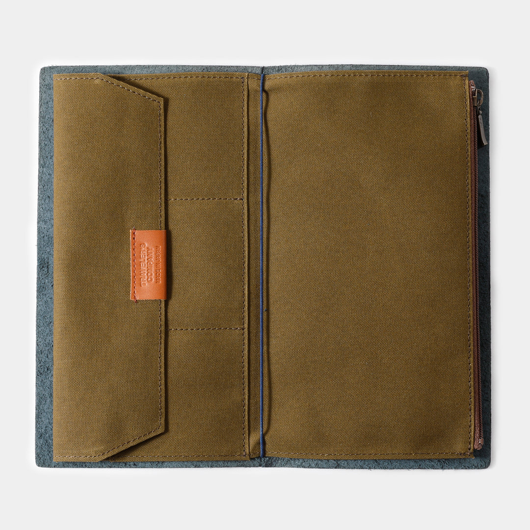 TRAVELER'S notebook Cotton Zipper Case | Regular Size | Olive