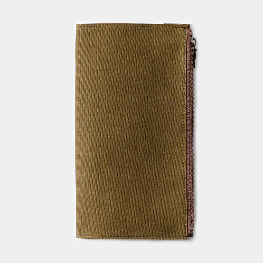 TRAVELER'S notebook Cotton Zipper Case | Regular Size | Olive