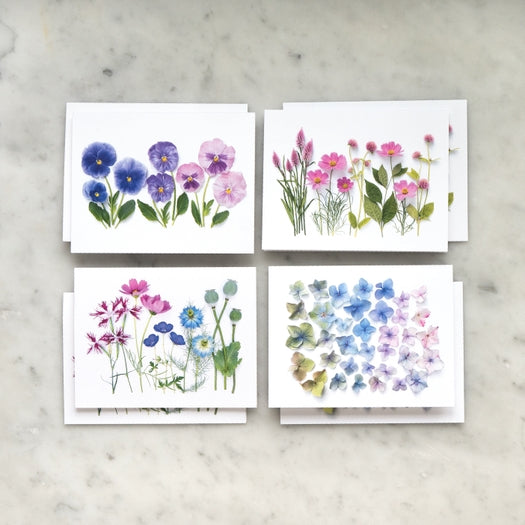 Pastel Flowers | Assorted 8 Card Set