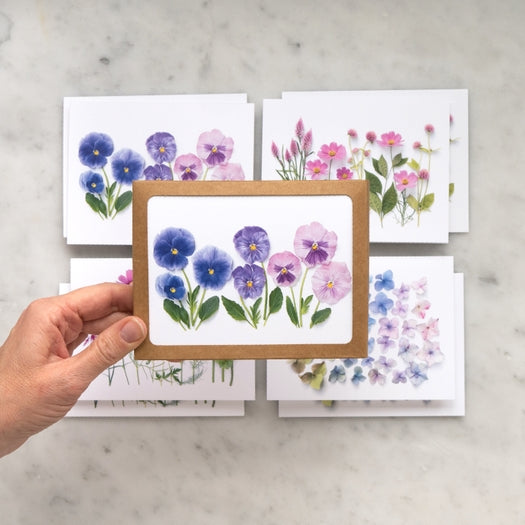 Pastel Flowers | Assorted 8 Card Set